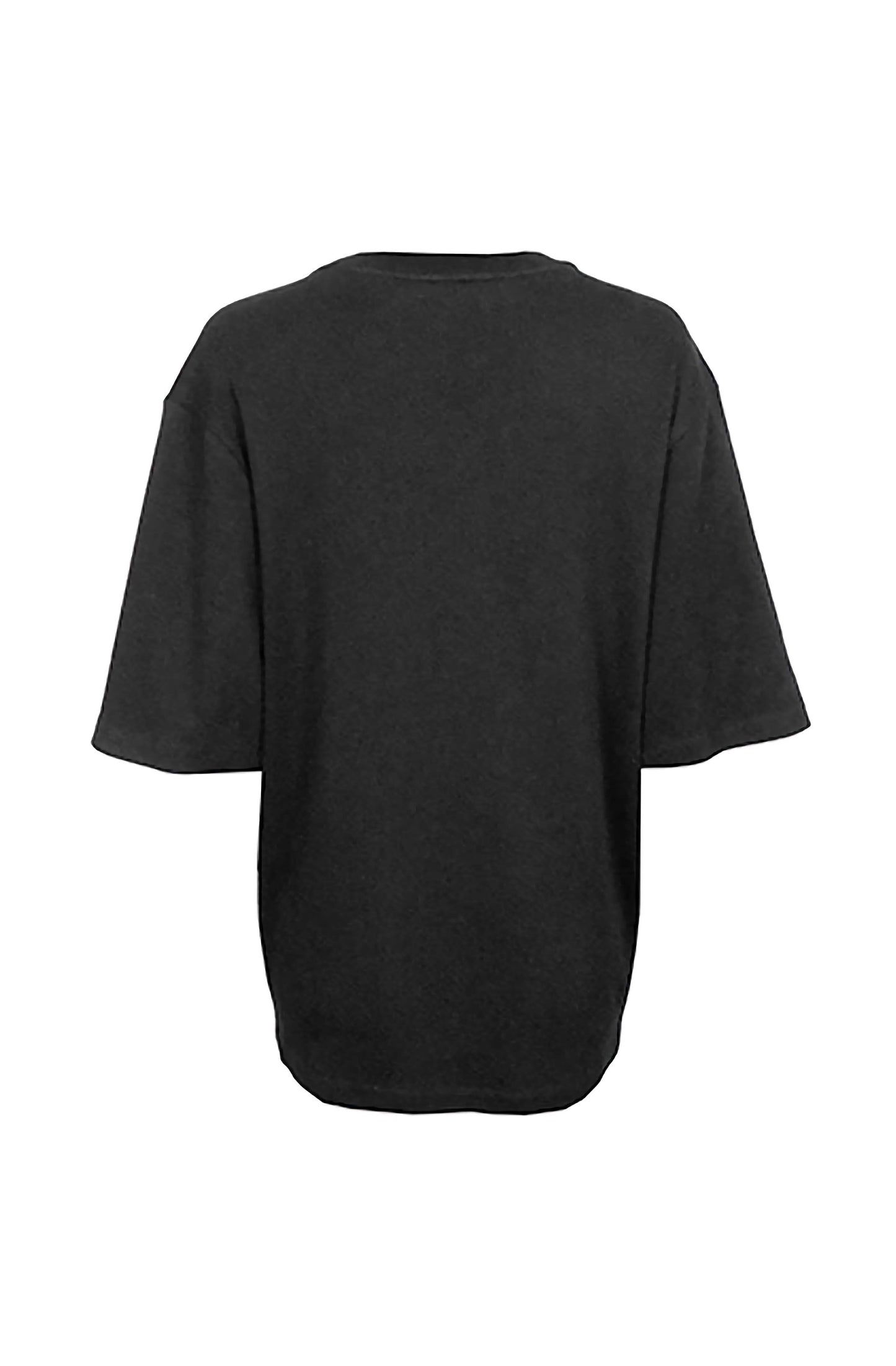 Women's gathered heart t-shirt top made in black organic cotton sustainable slow fashion at its best.