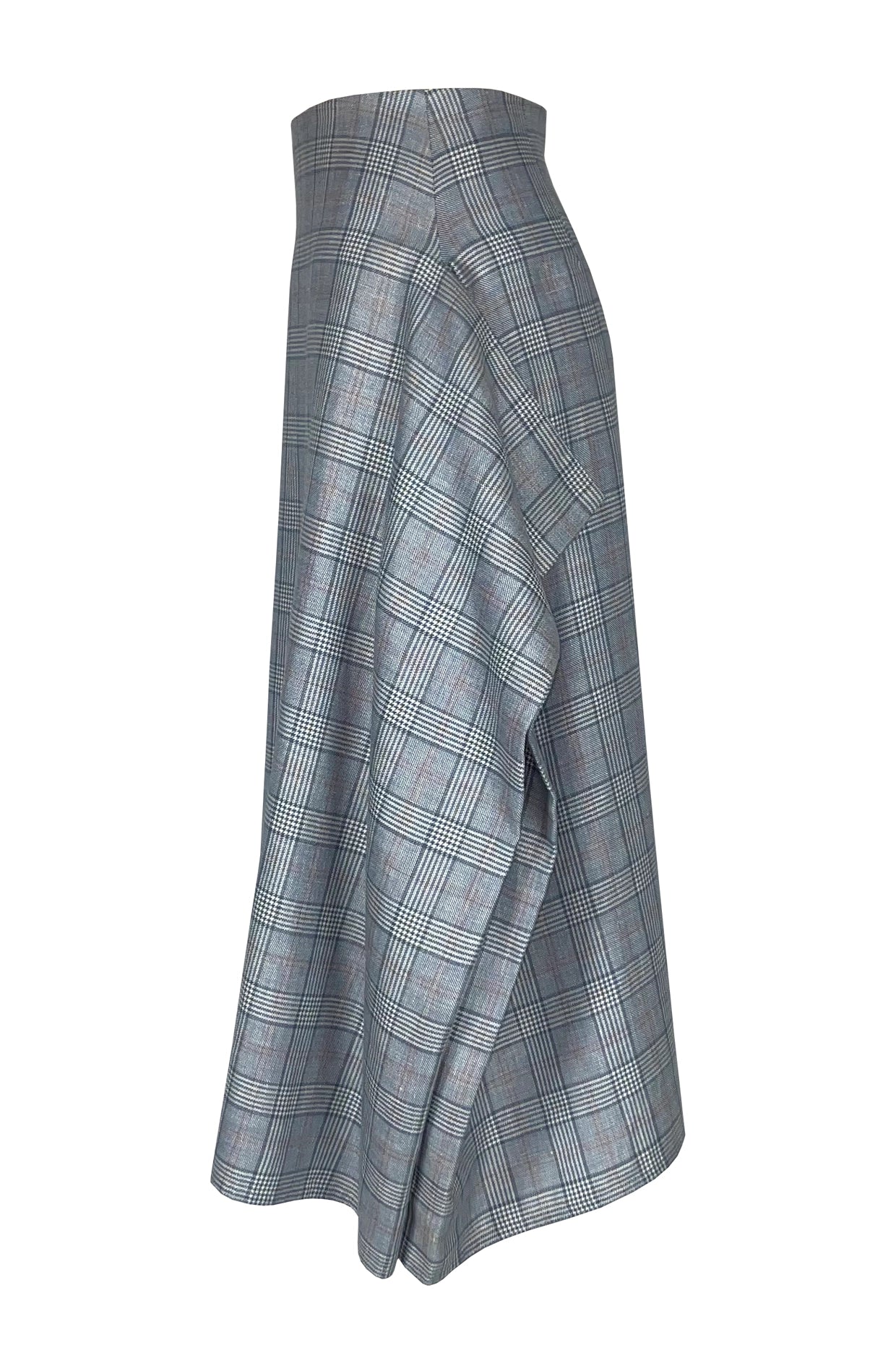 Luxury plaid skirt on a white background