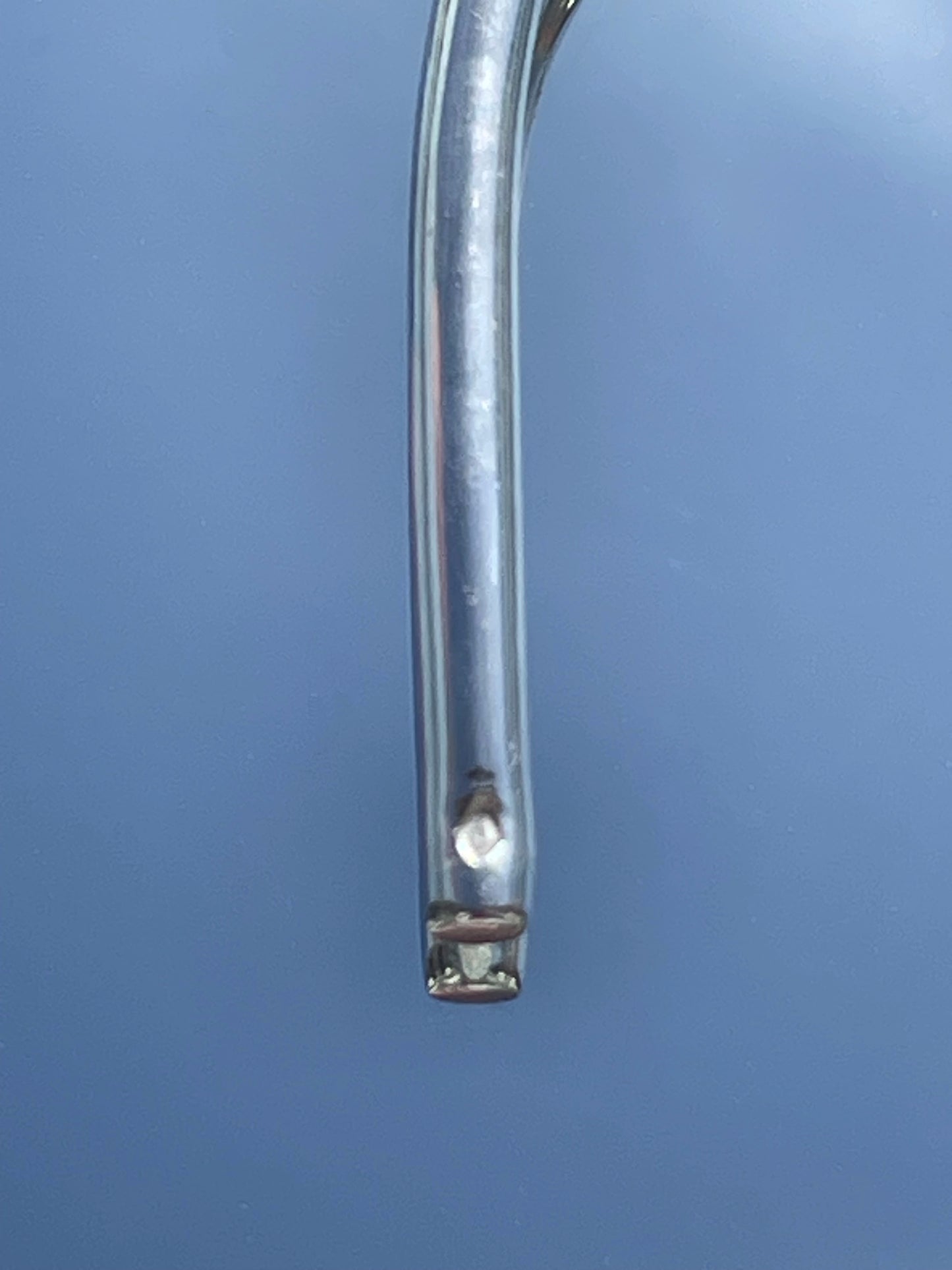 Silver hanger earring