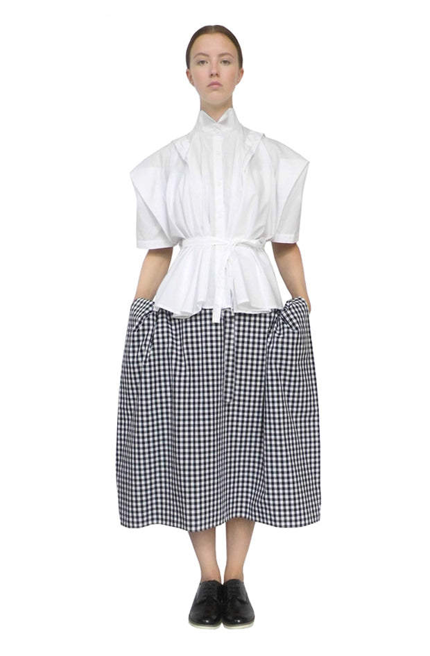 Deluxe bespoke skirt, a sustainable zero-waste design which is also available digitally