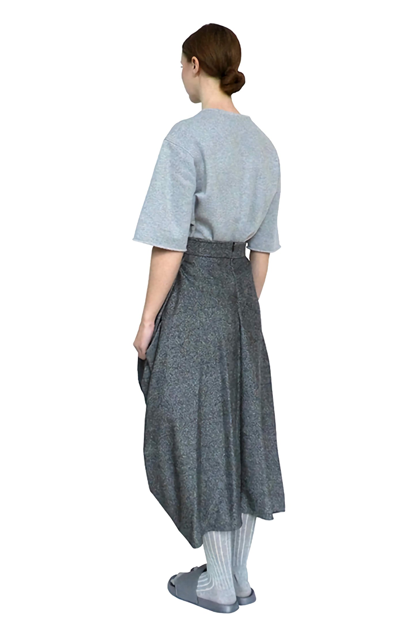 High fashion chic bespoke and edgy knotted ladies skirt available to buy online shop.