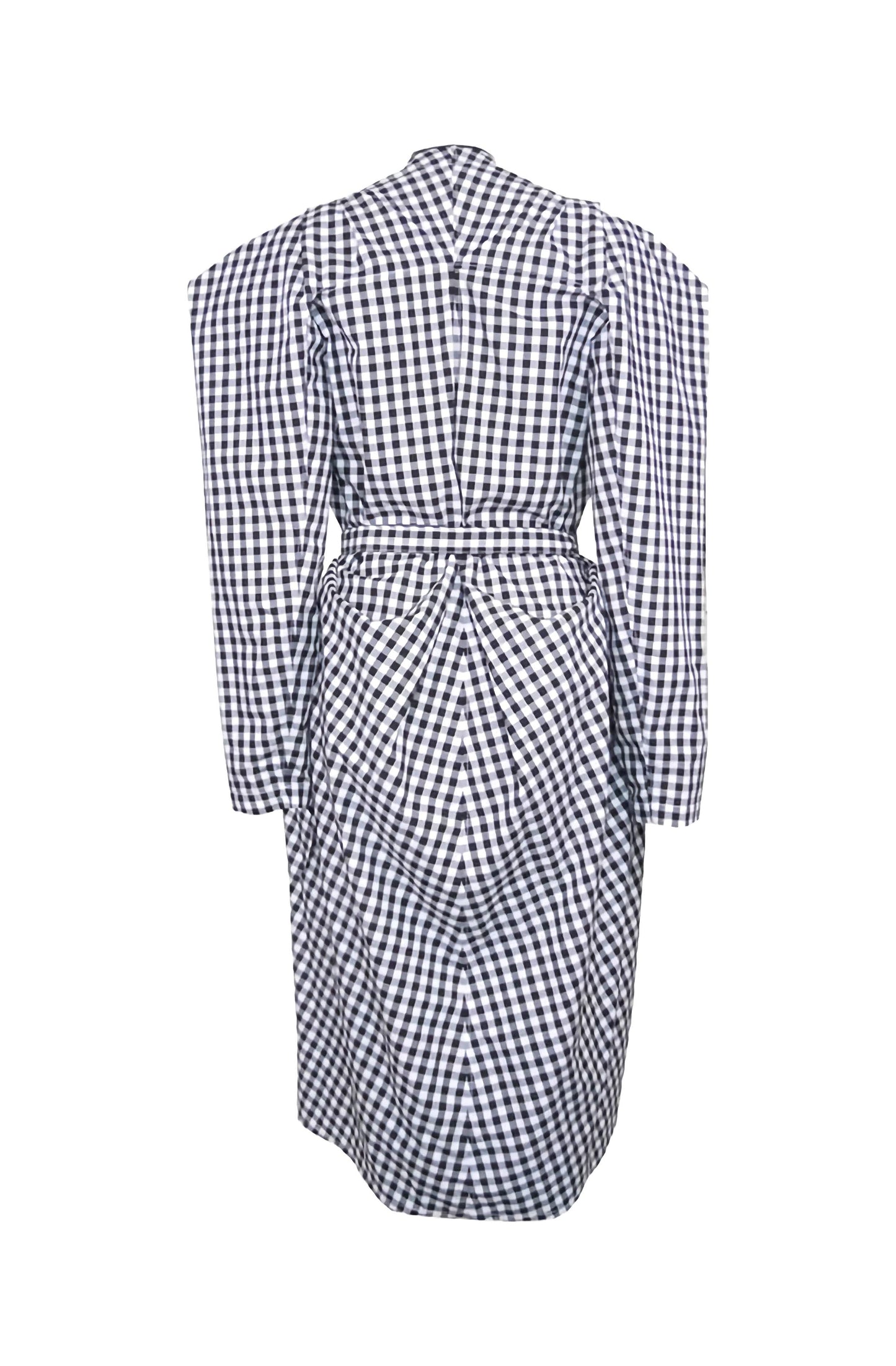 Back view of the on trend sophisticated ladies farmers shirt dress, lovingly made in the uk.