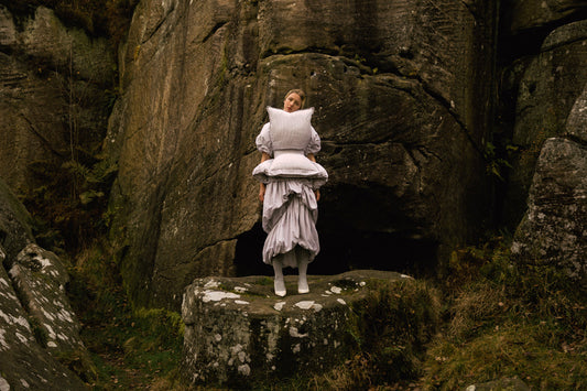 Cunnington and Sanderson pillow dress featured in the Yorkshire Post Magazine February 2023