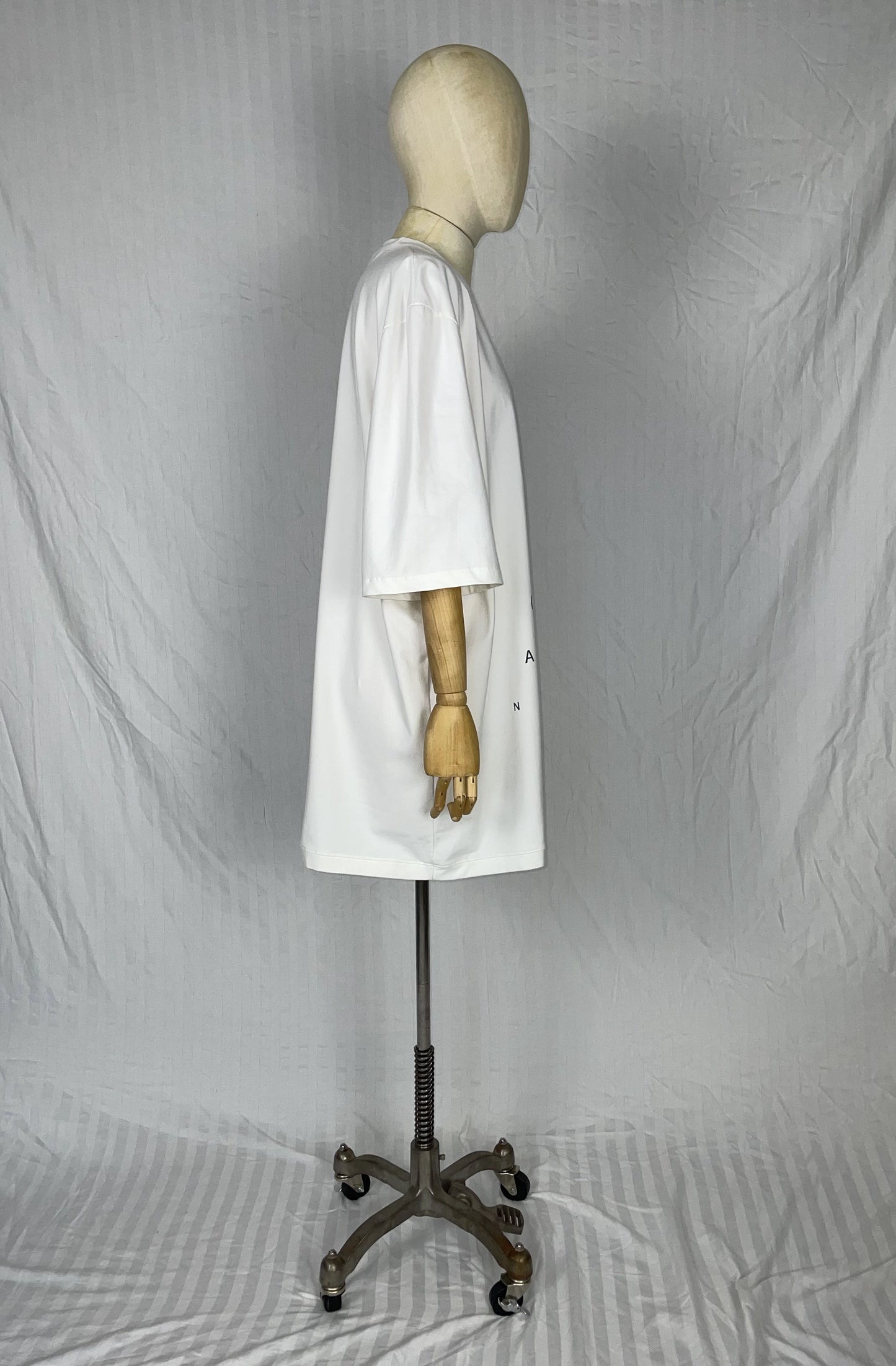 Organic cotton one size for all unisex white cun t-shirt for inclusivity and diversity by Cunnington & Sandersin