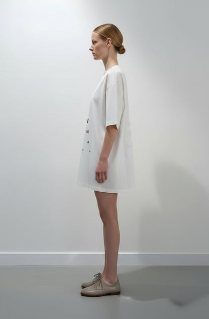 Organic cotton one size for all unisex white cun t-shirt for inclusivity and diversity by Cunnington & Sanderson