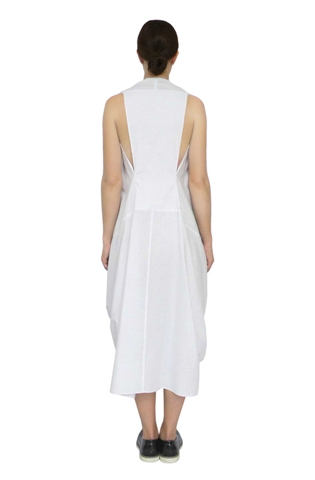 Back view luxury designer fashion knotted dress by cunnington and sanderson