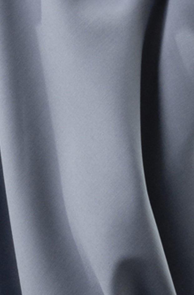 Locally sourced grey wool suiting from Yorkshire with high-quality, beautiful drape