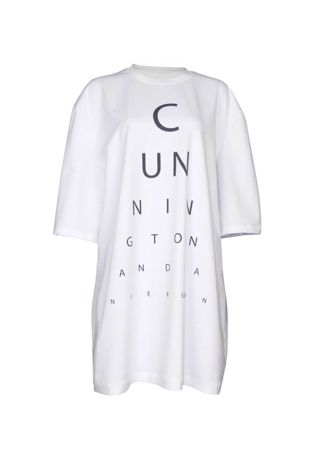 one size for all unisex t-shirt top dress with vision text brand cunnington & sanderson graphic print cun t-shirt