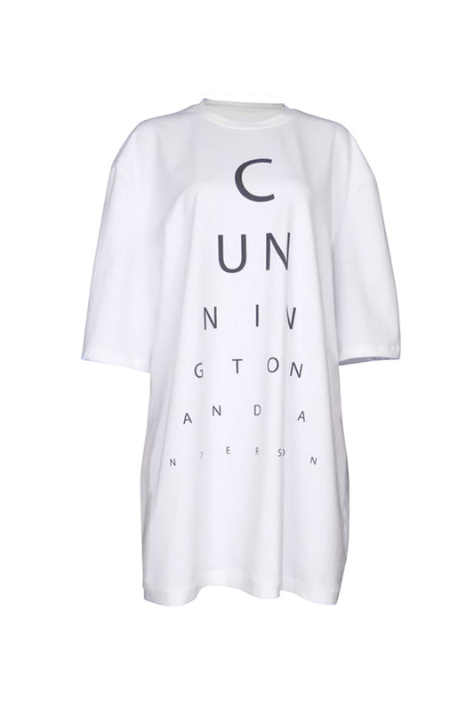 one size for all unisex t-shirt top dress with vision text brand cunnington & sanderson graphic print