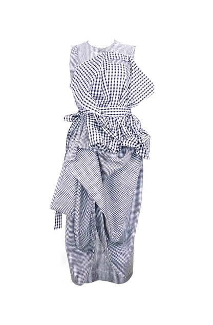 Black and white checkered gingham dress  educating slow fashion to last and to cherish