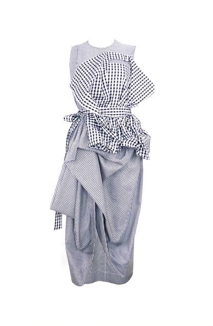 Black and white checkered gingham dress  educating slow fashion to last and to cherish