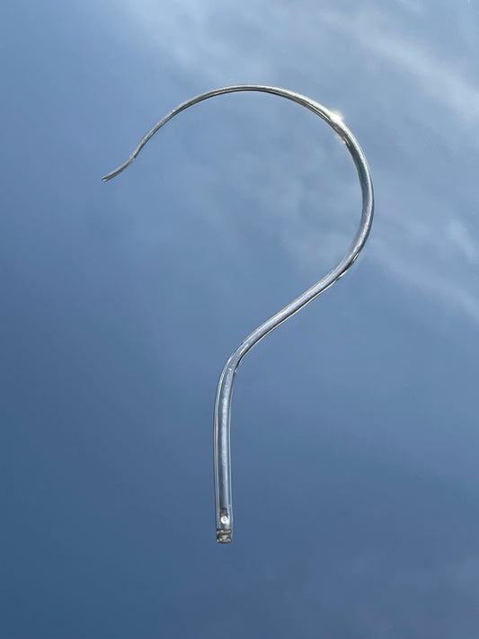 Silver hanger earring
