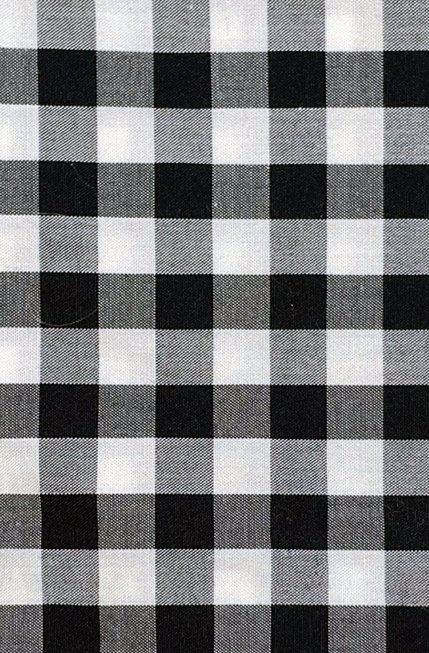 Black and white check gingham fabric pattern