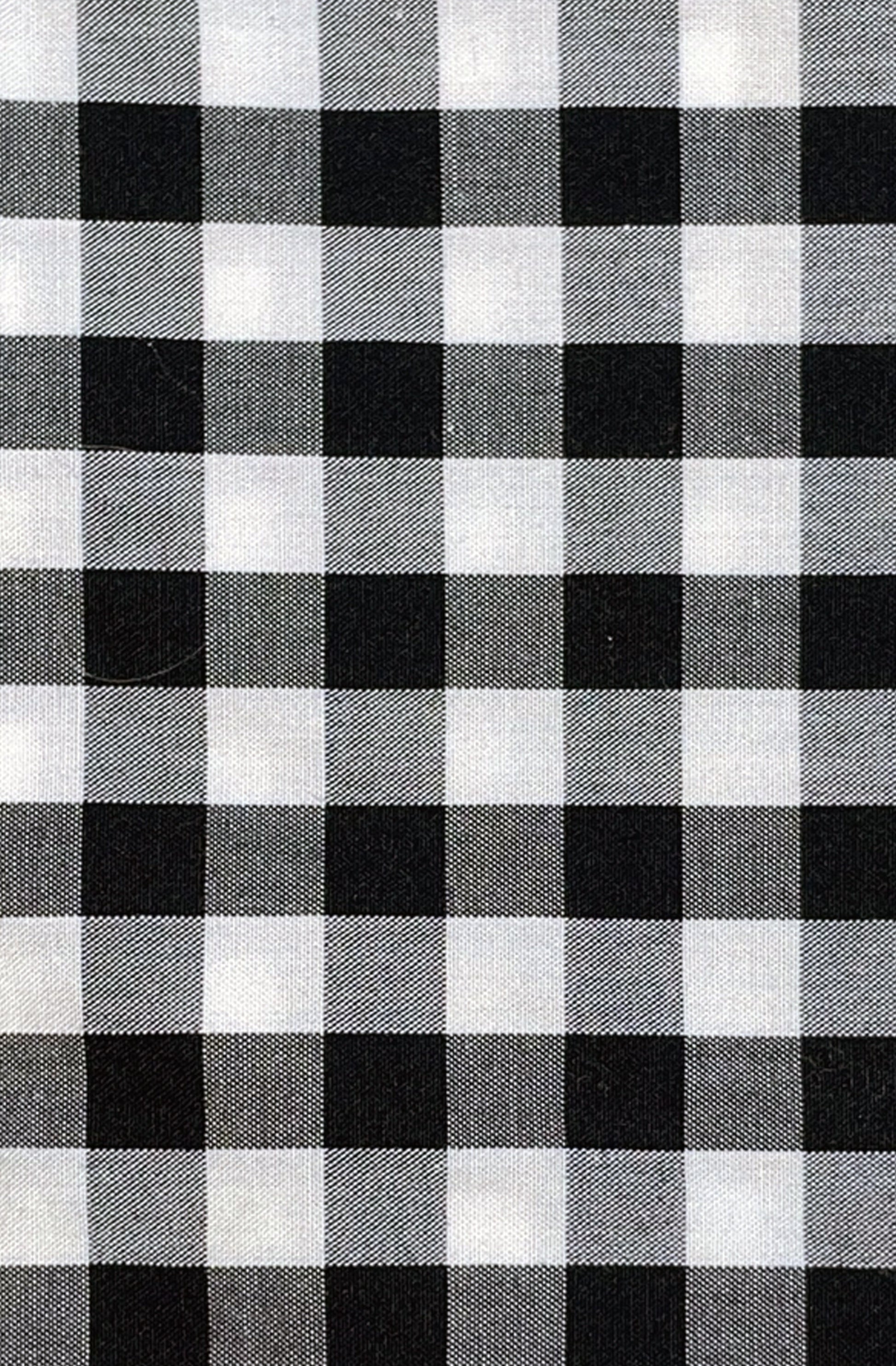 Black and white check gingham fabric pattern