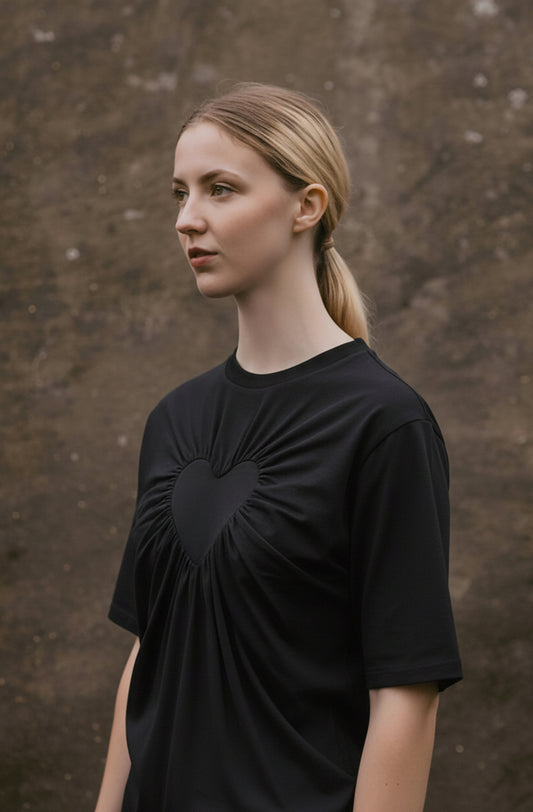 Heart_t-shirt in luxurious soft organic cotton by Cunnington & Sanderson UK