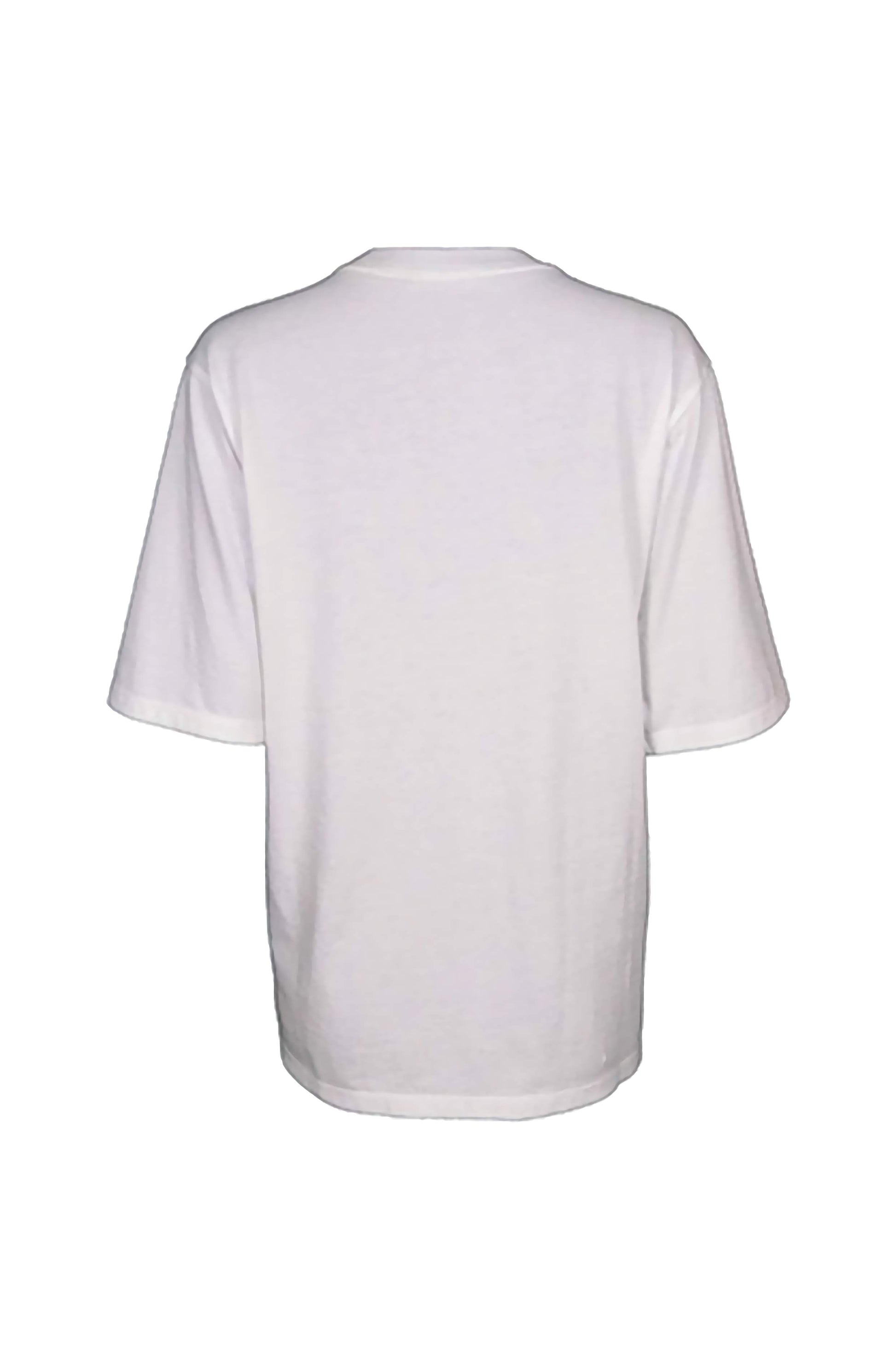 Lux organic cotton designer white t-shirt back view