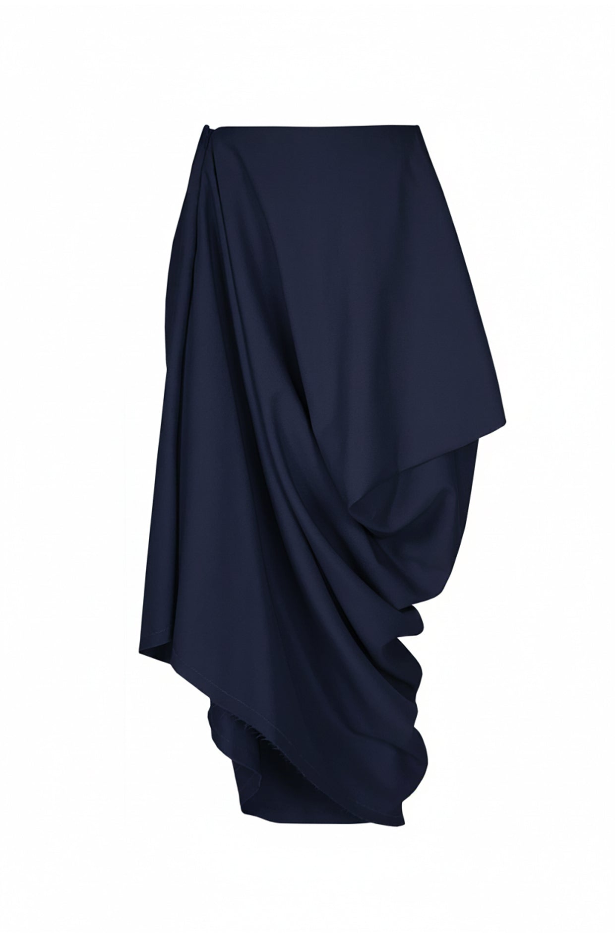Hidden pocket midi skirt zero waste design made in all seasons Yorkshire wool by Cunnington & Sanderson