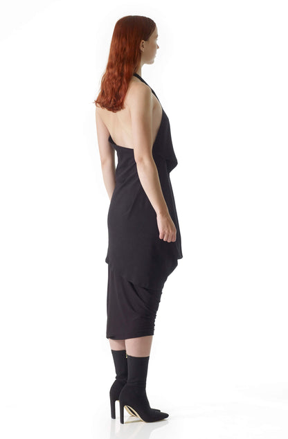 Missing top made in black organic cotton in a zero waste sustainable design