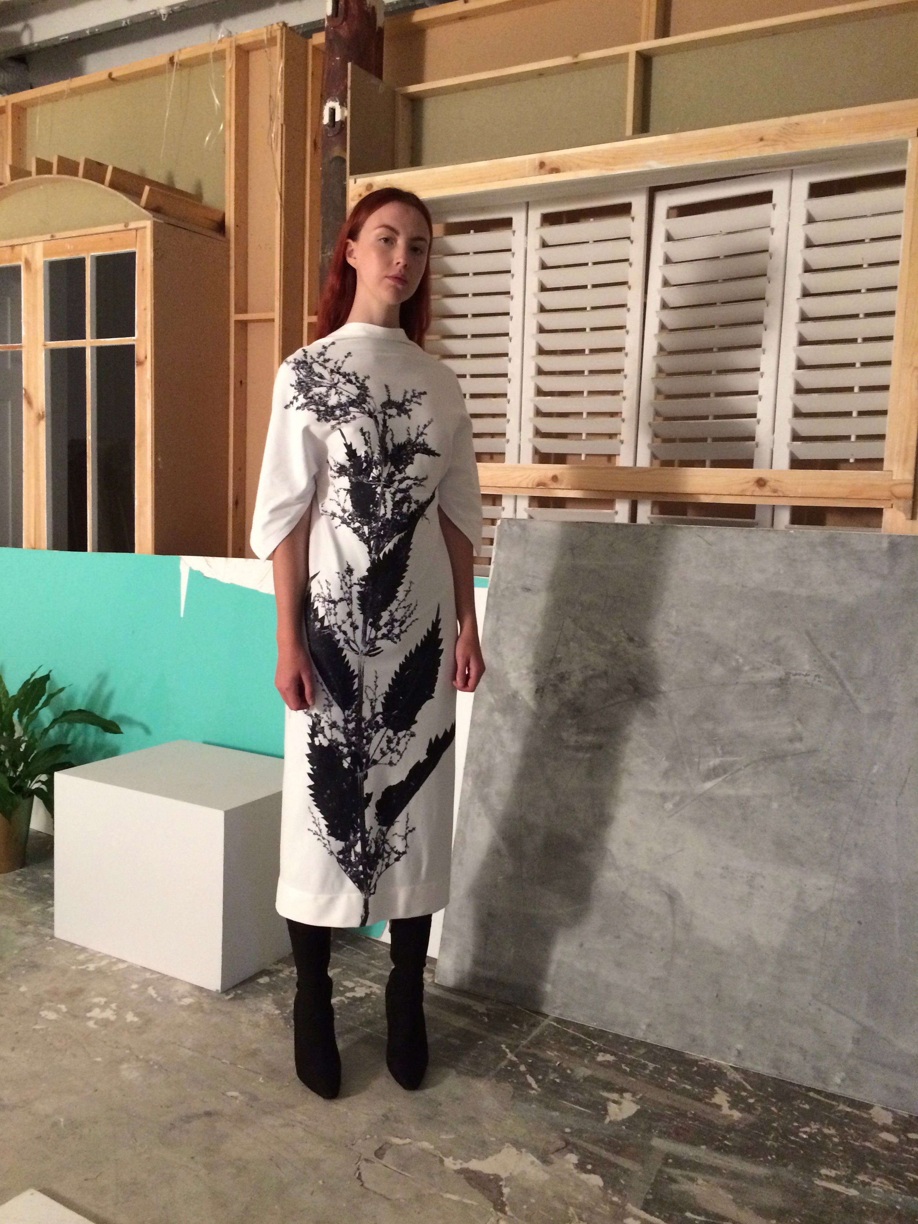 nettle dress organic cotton zero waste sustainable design made in england