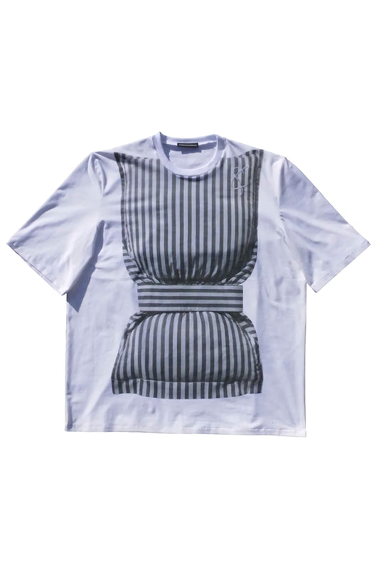Organic cotton pillow print t-shirt dress with eco-friendly printing, mental health awareness sustainable luxury made in UK