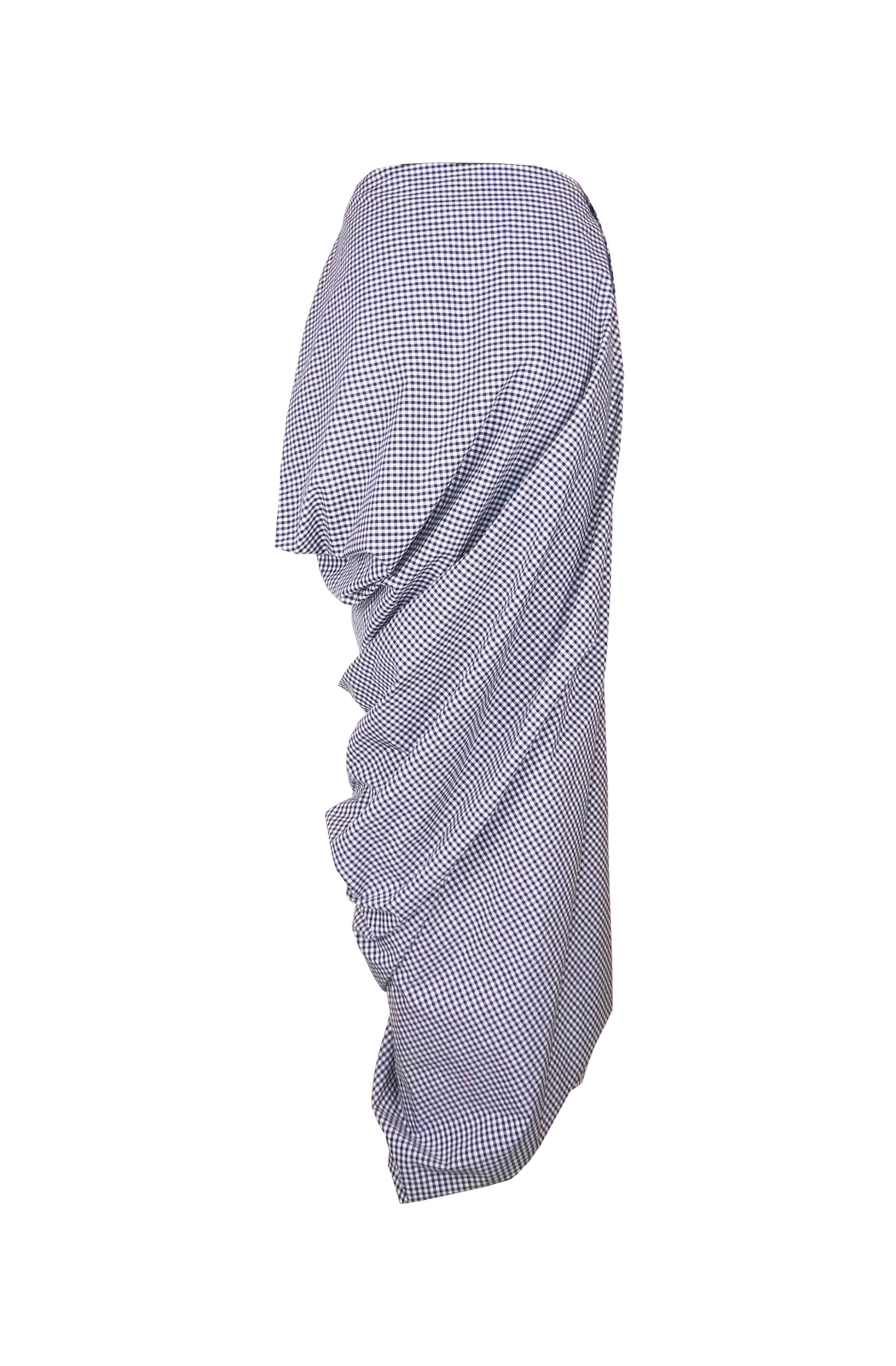 Zero-waste luxury drape skirt made in the UK
