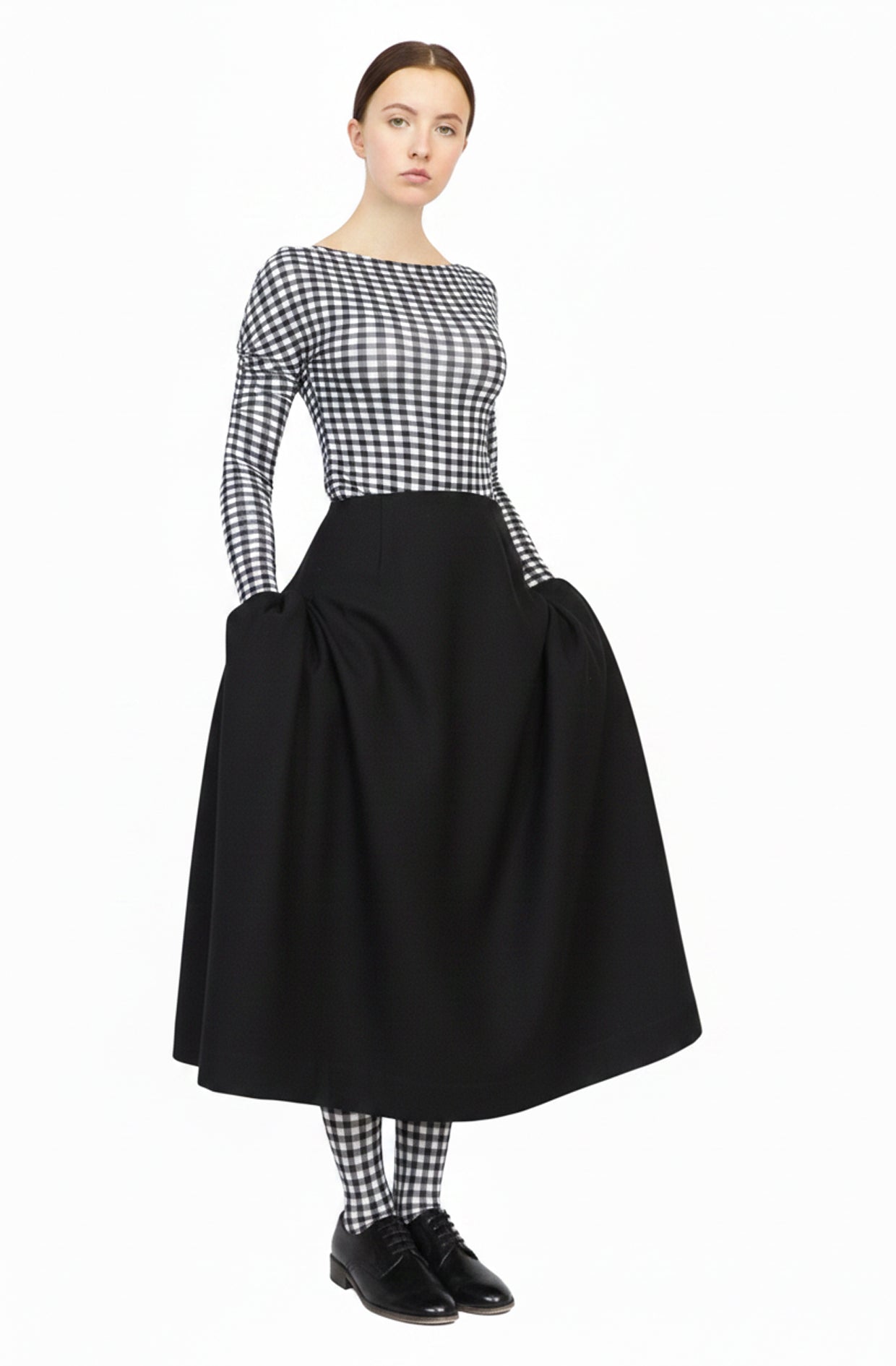 Blanket skirt in yorkshire merino wool zero waste design by Cunnington & Sanderson