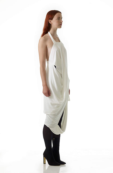 halterneck style missing top an organic cotton drape crafted product item of clothing